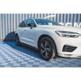 Накладки сплиттеры на пороги на Volvo XC60 II R-Design